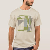 Olive Gray Geometric MCM inspiriert Abstrakt Small T-Shirt (Vorderseite)