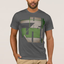 Olive Gray Metallic Südwest inspiriert Abstrakt T-Shirt