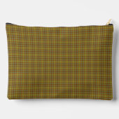 Olive Gray Plaid Tartan Pattern Zubehörtasche (Rückseite)