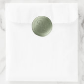 Olive Green 2 Letter Monogram Wax Siegel Stickers (Tasche)