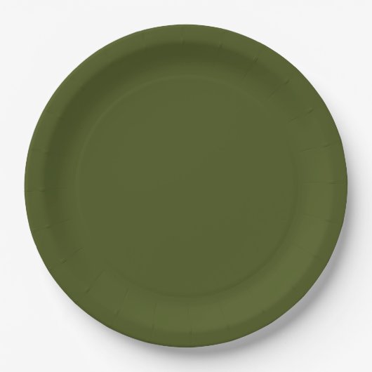 Olive Green Accent Color Ready to Customization Pappteller (Vorderseite)