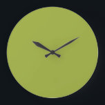 Olive Green Acryl Wall Clock Große Wanduhr<br><div class="desc">Olive Green,  Single Farbe,  Acrylwand Uhr von Gerson Ramos.</div>