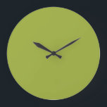 Olive Green Acryl Wall Clock Große Wanduhr<br><div class="desc">Olive Green,  Single Farbe,  Acrylwand Uhr von Gerson Ramos.</div>