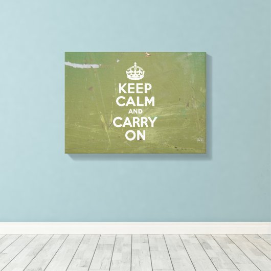 Olive Green and White Behaltend Ruhe Leinwanddruck (Insitu (Holzboden))