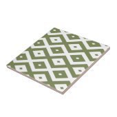 Olive green and white diamond pattern fliese (Seite)