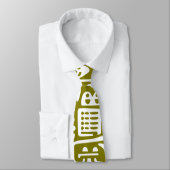 Olive green and white doodles of 7 krawatte (Gebunden)