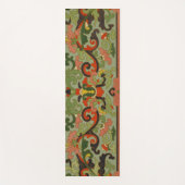 Olive Green Antique Chinesisches Abstraktes Muster Yogamatte (Vorderseite)
