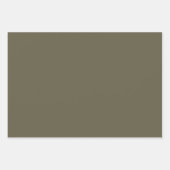 Olive Green Arabesque Design Geschenkpapier Set (Vorderseite 3)