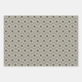 Olive Green Arabesque Design Geschenkpapier Set (Vorderseite 2)