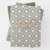Olive Green Arabesque Design Geschenkpapier Set (Beispiel)