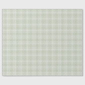 Olive Green auf White Polka Dot Geschenkpapier (Flach)