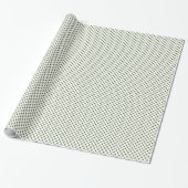 Olive Green auf White Polka Dot Geschenkpapier (Ungerollt)