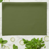 Olive Green Background Deco zum Anpassen Geschirrtuch (Gefaltet)