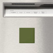 Olive Green Background Deco zum Anpassen Magnet (In Situ (Geschirrspüler))