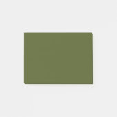 Olive Green Background Deco zum Anpassen Post-it Klebezettel (Vorderseite)