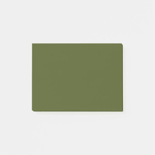 Olive Green Background Deco zum Anpassen Post-it Klebezettel (Vorderseite)