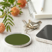 Olive Green Background Deco zum Anpassen Schlüsselanhänger (Seite)