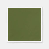 Olive Green Background Deco zum Anpassen Serviette (Vorderseite)