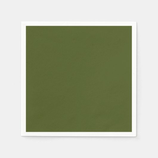 Olive Green Background Deco zum Anpassen Serviette (Vorderseite)