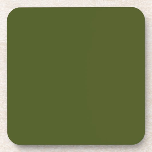 Olive Green Background Deco zum Anpassen Untersetzer (Vorderseite)