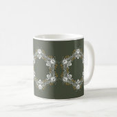 Olive Green Bee Circle Kaffeetasse (VorderseiteRechts)