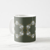 Olive Green Bee Circle Kaffeetasse (Vorderseite Links)
