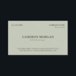 Olive Green Beruflich Visitenkarte<br><div class="desc">Minimalistisch olivgrüne einseitige Visitenkarte mit dunkelgrünen Schriftart gegen ein gedämpftes helles Grün.</div>