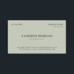 Olive Green Beruflich Visitenkarte<br><div class="desc">Minimalistisch olivgrüne einseitige Visitenkarte mit dunkelgrünen Schriftart gegen ein gedämpftes helles Grün.</div>