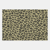 Olive Green Black Leopard Print Geschenkpapier Set (Vorderseite)