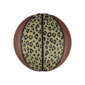 Olive Green Black Leopard Print Mini Basketball (Vertikal)