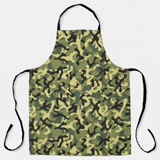 Olive Green Black Woodland Camouflage Schürze (Vorderseite)