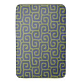 Olive Green &blue Abstract pattern Badematte (Vorderseite Vertikal)