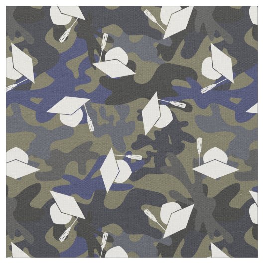 Olive Green Blue Camouflage Muster Abschluss Stoff (Nahaufnahme)