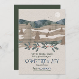 Olive Green, Blue Nature Company Holiday Cards Karte
