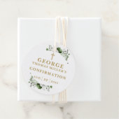 Olive Green Botanical Modern Confirmation Geschenkanhänger (Beispiel)