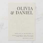Olive Green Botanical Photo QR Code Wedding Einladung (Vorderseite)