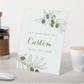 Olive Green Branches Custom Sockelschild (In SItu)