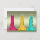 Olive Green Brautparty Olive Green Einladung (Rückseite)