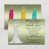 Olive Green Brautparty Olive Green Einladung (Vorne/Hinten)