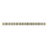 Olive Green Bronze Barcode Striping Muster Satinband (Vorderseite)