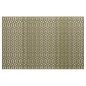 Olive Green, Brown White Geometric Retro Pattern Stoff (Yard (91,4 cm))