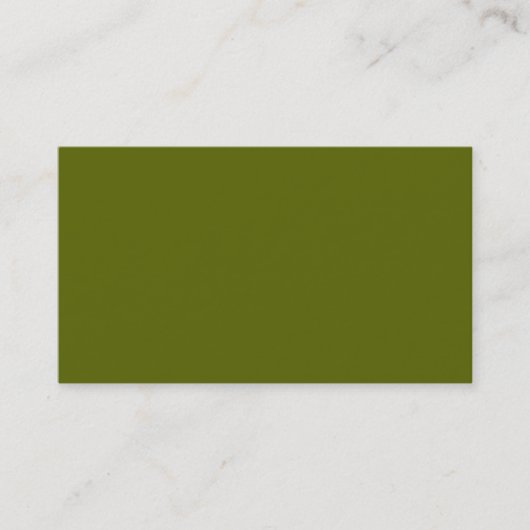 Olive Green Business Card Visitenkarte (Vorderseite)