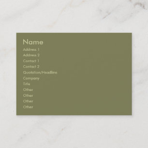 Olive Green Business Card Visitenkarte