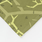 Olive Green Cactus Pattern Camouflage Print Fleecedecke (Ecke)