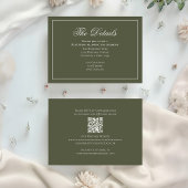 Ölive Green Calligraphy Elegante Details UAWG Begleitkarte