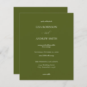 Olive Green Calligraphy Wedding
