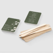 Olive Green Chinoiserie Blumenzwiebelprogramm Fächer (Non-assembled)