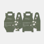 Olive Green Chinoiserie Floral Wedding Vielen Dank Geschenkschachtel (Ungefaltet)