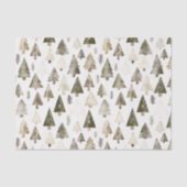 Olive Green Christmas Trees Seidenpapier (Vorderseite)