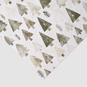 Olive Green Christmas Trees Seidenpapier (Ausschnitt)